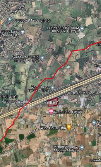 İZMİR URLA KUŞÇULAR'DA 14.300M2 VİLLA ARSASI 45.MİLYON TL.